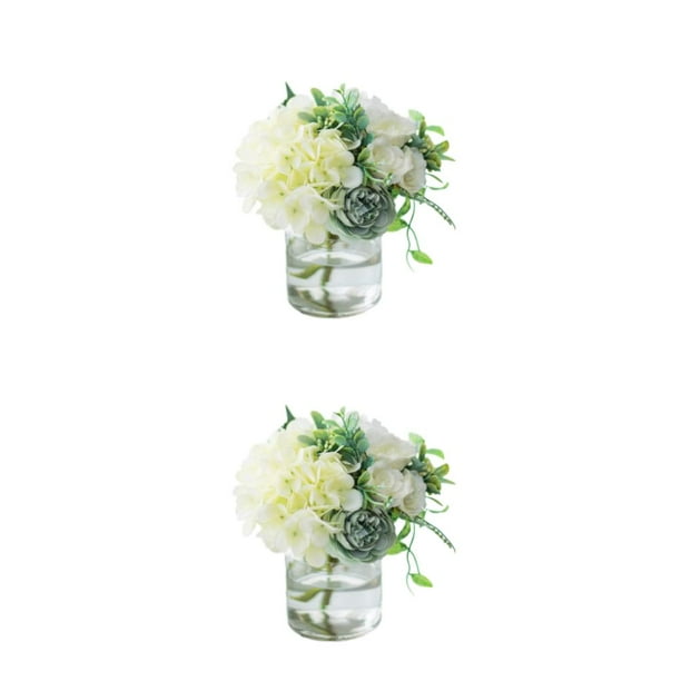 Naiovety 2 piezas de flores falsas de hortensia de seda de bajo mantenimiento para interiores o exteriores fáciles de limpiar y duraderas Type3 NO3