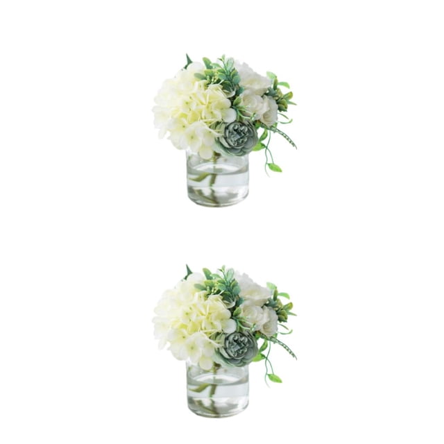 Naiovety 2 piezas de flores falsas de hortensia de seda de bajo mantenimiento para interiores o exteriores fáciles de limpiar y duraderas Type3 NO3