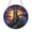 Acrylic 3.5 Inch, variant on Medieval Stone Castle Landscape Stained Glass Style Window Art