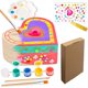 thumbnail image 1 of LUVCLS Kit de pintura para manualidades y manualidades, pintura acrílica hecha a mano y juego de pinceles P7, 1 of 7