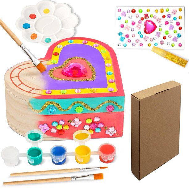 LUVCLS Kit de pintura para manualidades y manualidades, pintura acrílica hecha a mano y juego de pinceles P7