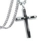 thumbnail image 1 of Collar de cruz Sunnimix para hombre Acero Hiphop Rock Moda Teens Regalo plata, 1 of 6
