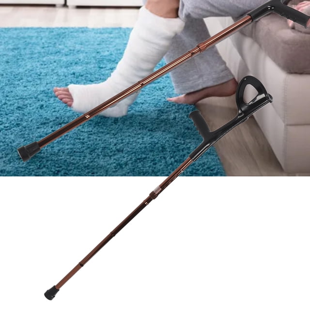 Bastón Para Caminar Con Codo, Antideslizante, , Acolchado, Ergonómico, Plegable, Muleta Para Codo, Ajuste De Altura Para Paciente