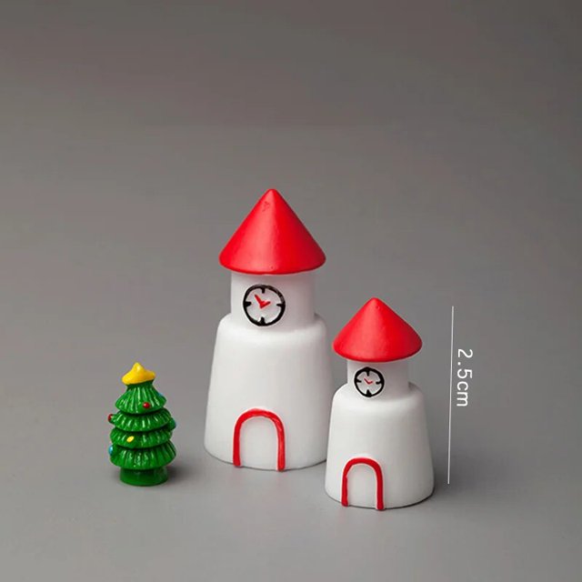 Árbol de decoración de Navidad, Terrario de jardín de hadas de Papá Noel, muñeco de nieve, alce, estatuilla en miniatura para el hogar, decoración de caja de Navidad de Año Nuevo
