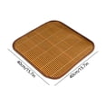 thumbnail image 3 of Woven Bamboo Lattice Seat Pad, Breathable Natural Summer Chair Cushion with Non-Slide Bottom, Durable Cooling Mat for Patio Furniture, Kitchen and Dining, 15.75", AKLJWH, 3 of 6