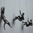 thumbnail image 1 of Creative Industrial Style Climbing Man Resin Iron Wire Wall Hanging Decoration Sculpture Figures Retro Present Home Statue Decor5China He Qiyong unisex, 1 of 1