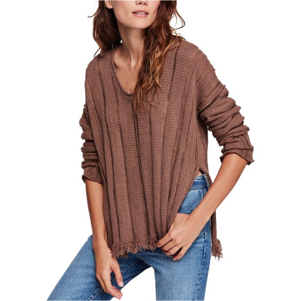 Suéter desgastado Free People para mujer marrón extra pequeño