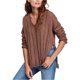 thumbnail image 1 of Suéter desgastado Free People para mujer marrón extra pequeño, 1 of 2