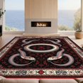 thumbnail image 2 of Design&I 8'x10' Washable Area Rug Extra Large Skid-Resistant Low Profile Snake Serpent Round Gothic Intertwined Spotted Scale Motif Coiled for Living Room, Family, 2 of 7
