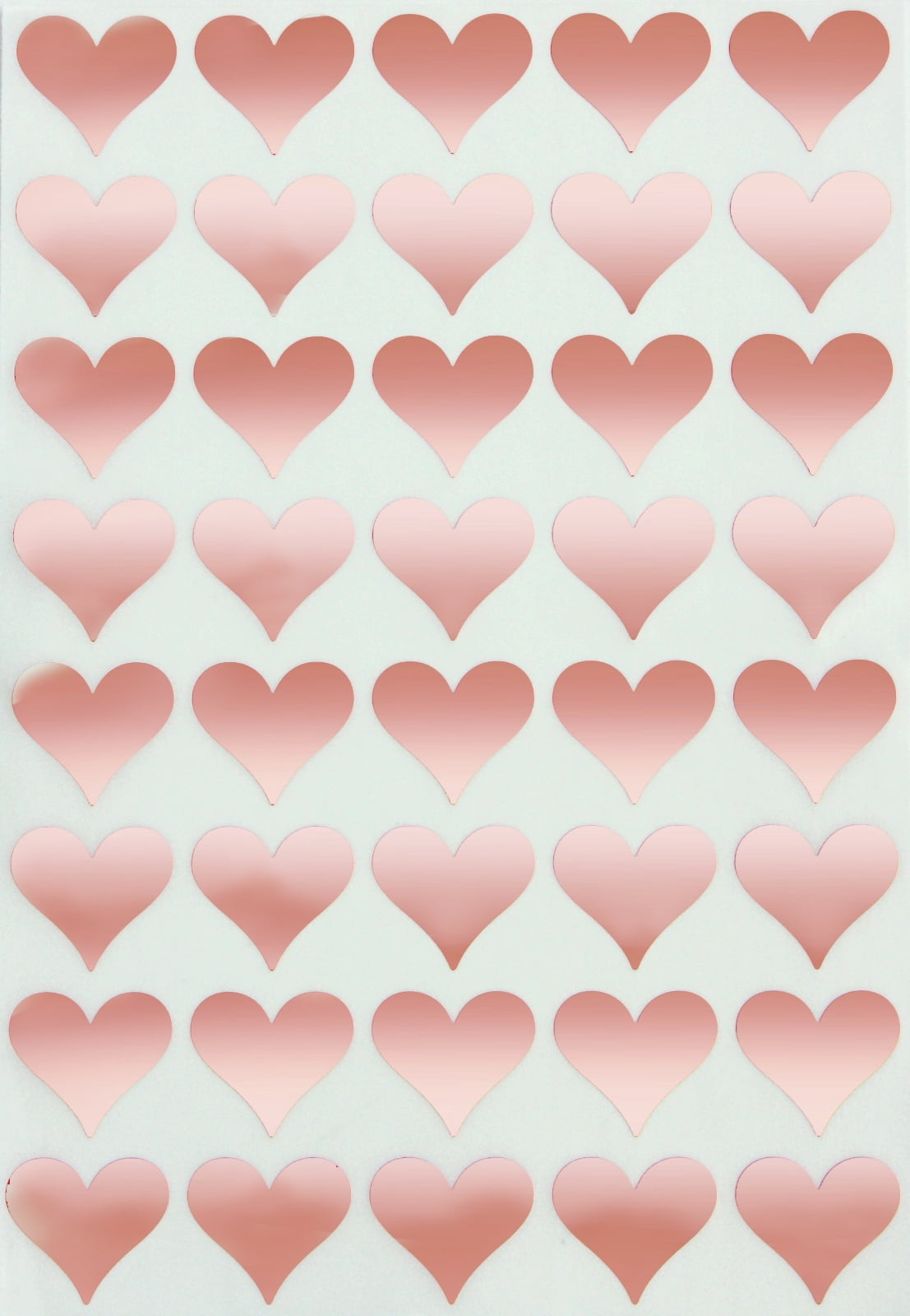 Royal Green Valentines Heart Stickers with Assorted Patterns