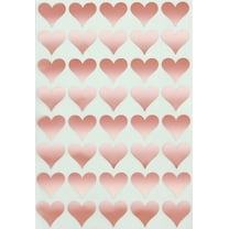 Royal Green 19MM Shiny Heart Stickers Embellishments 3/4 inch Rose Gold Metallic Hearts Stickers - 600 Pack