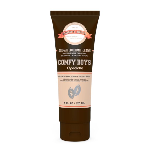 Chocolate Men's Premium Ball Deodorant: Anti-Chafing Sweat Defense, Odor Control, Aluminum-Free Mens Deodorant for Men's Private Parts (Chocolate, 4 oz)