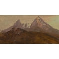 thumbnail image 2 of Frederic Edwin Church 14x9 Black Ornate Wood Framed Double Matted Museum Art Print Titled: The Watzmann, Berchtesgaden, Bavaria (1868), 2 of 5