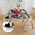 thumbnail image 2 of Acheng Love Heart Pop Art Square Table Cover 100% Polyester Fiber 40*40, 2 of 8