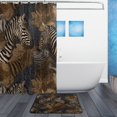 thumbnail image 2 of Bathroom Sets Curtain and Rug Sets 23.6x15.7 in Non-Slip Mat and 66x72 in Shower Curtain for Home Bath Dcor Zebra Print, 2 of 7