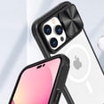 thumbnail image 3 of for iPhone Case,[Compatible with MagSafe] Transparent Crystal Slim with Slide Camera Lens Bumper Protection Cover Clear Soft Shockproof Cover Phone Case (Purple,iPhone 13), 3 of 6