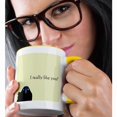 thumbnail image 2 of 3drose, Grackle, I Really Like You, 11oz Two-tone Yellow Mug, 2 of 6