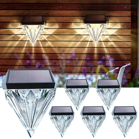 

CAIKUITONRON Waterproof Solar Deck Lights Outdoor Solar Fence Lights for House Solar Step Lights Solar Wall Lights for Backyard Patio Decorating Stairs Garden Fence Post (6 Pack)