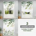 thumbnail image 5 of Eucalyptus Tie Up Curtain Valance for Window,Adjustable Rod Pocket Window Curtains Shades,Sage Green Brown Leaf Boho Minimalist White Light Filtering Valance Drapes for Living Room Bedroom 42"x45", 5 of 9