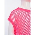 thumbnail image 5 of Zaldita Kids Girls Mesh Crop Tops Short Sleeve Hollow Out Fishnet Jazz Ballet Disco Dance Tank Tops T Shirts Blouse Pink 15-16, 5 of 7