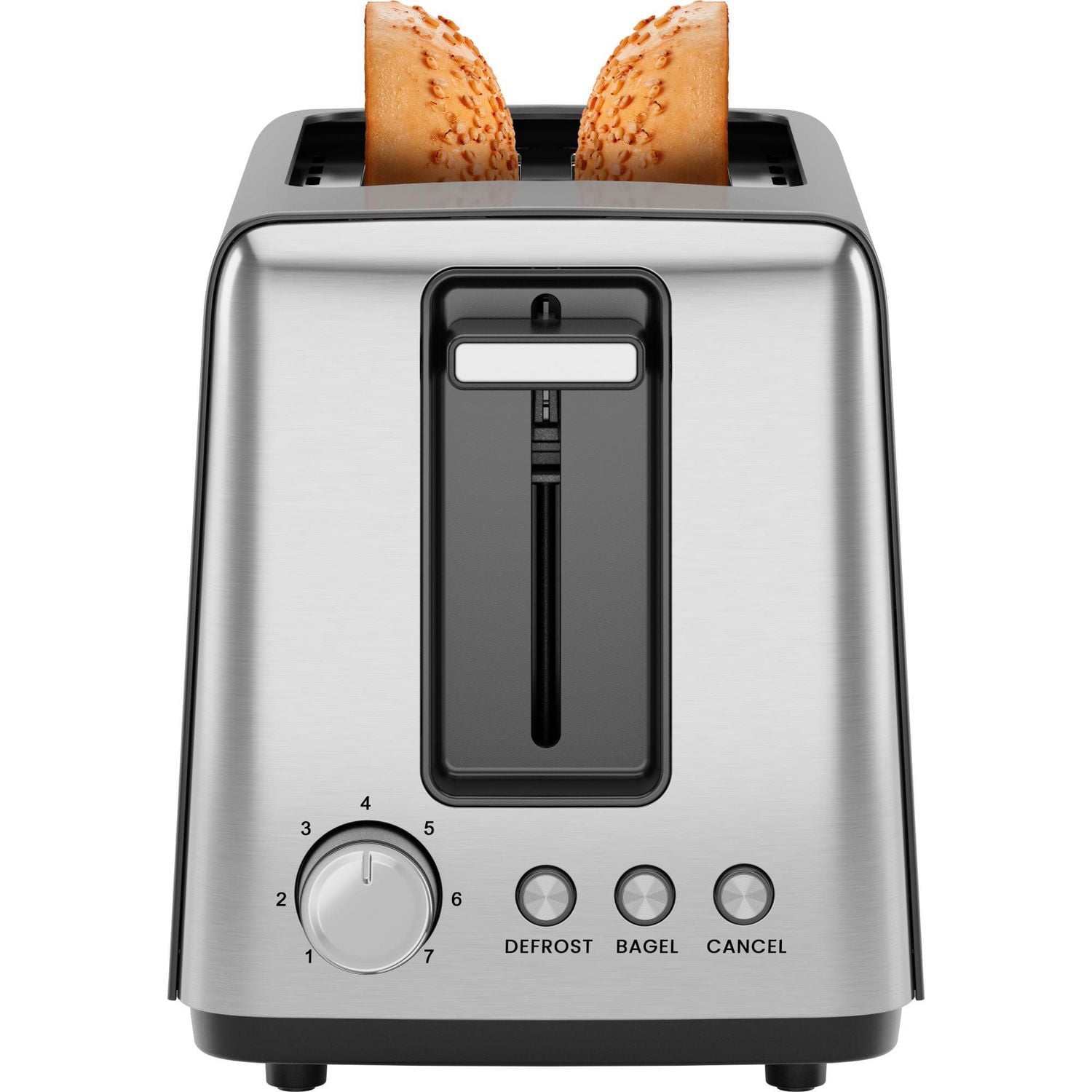 BELLA Grille-pain à 4 tranches avec arrêt automatique – Fentes extra larges et plateau ramasse-miettes amovible avec fonction annulation et réchauffage – Pour toasts Texas, gros pain et bagel, acier
