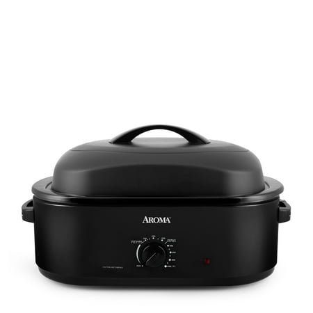 Aroma® 18Qt. Roaster Oven with High-Dome Lid  Black