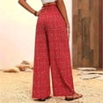 thumbnail image 5 of Jerdar Womens Wide Leg Pants Palazzo Casual Flowy Elastic Waist Pant Dressy Long Lounge with Pockets Summer Spring Outfits L, 5 of 6