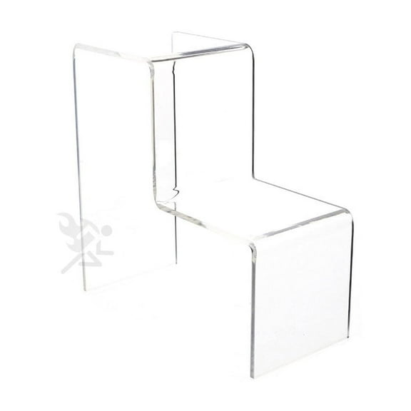 OnFireGuy Acrylic 2-Step Stair Display Riser Stand for Figurines, Decorations, Organizer - 3" W