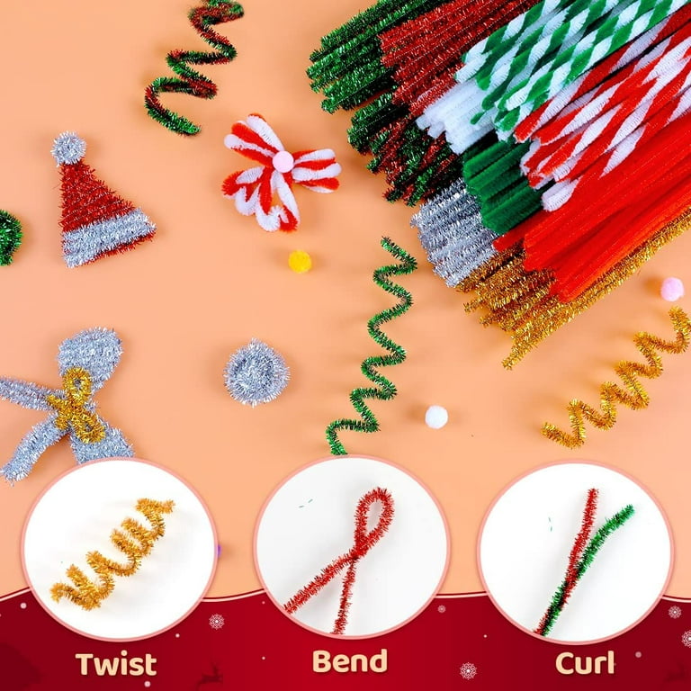 100 Pieces Pipe Cleaners 10 Colors Chenille Stems for DIY Art Creative  Crafts Decorations,Assorted Bright Colors (6 mm x 12 Inch)