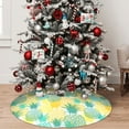 thumbnail image 4 of KLL 30" Christmas Tree Skirt Pineapples1 Xmas Tree Skirts Mat for New Year Xmas Holiday Party Indoor Outdoor Home Decoration, 4 of 5