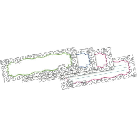 UPC: 0704068014411 | Barker Creek Color Me! In My Garden Double-Sided Name plates & Bulletin Board Signs 36 Pieces Per