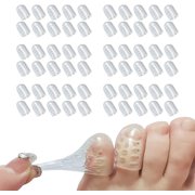 Silicone Anti-Friction Toe Protector, Silicone Toe Protectors Women, 60 Pcs Toe Covers Silicone, Gel Toe Caps, Toe Sleeves for Corns, Blisters and Ingrown Toenails (60 Pcs)