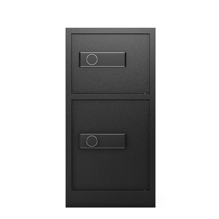 Large Capacity Steel Security Safe with Fingerprint & Digital Keypad, Alarm System, Home Office Organizer, Black, 1.8 cu ft