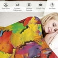 thumbnail image 3 of Orinice Autumn Leaves Warm Lightweight Blanket Soft Fleece Throw Blanket for Living Rooms Sofa Decor Cow Gifts All Seasons Plush Blankets 60x80in, 3 of 6