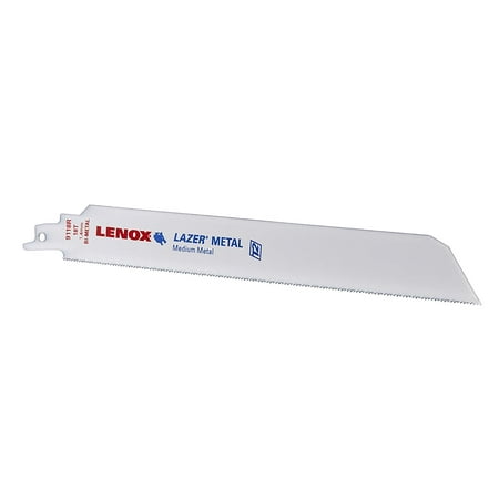 LAZER Metal Cutting Reciprocating Saw Blade, Bi-Metal, 9-inch, 18 TPI, 5/PK, Best for heavy metal cutting; cuts through structural steels and all metals.., By Lenox