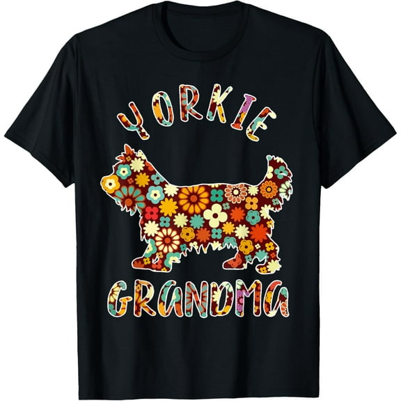 Funny Yorkshire Terrier Owner Yorkie Grandma Dog Grandma T-Shirt men and women can wear, black, white, gifts