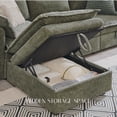 thumbnail image 5 of wow97e Modern Sectional Couch Set for Living Room, L-Shaped Cloud Sofa Couch with Large Storage, Chenille Fabric, 3 Seat Couch with Movable Ottoman, 5 of 6