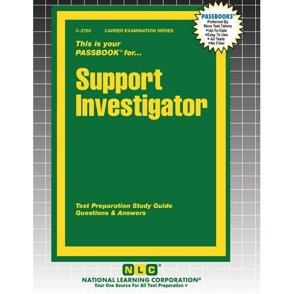 Career Examination Support Investigator, Book 2765, (Paperback)