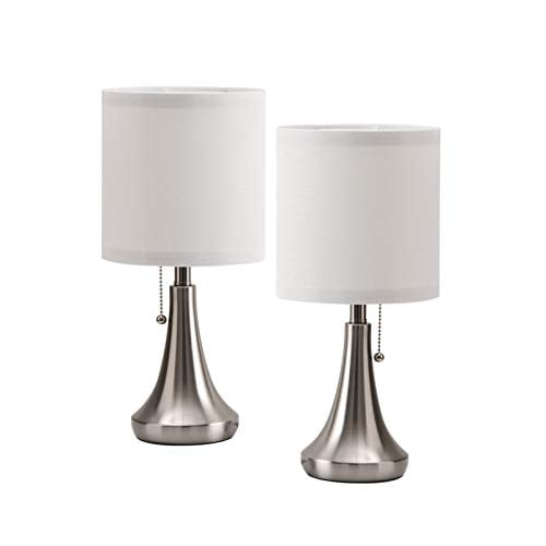 AMUV Small Table Lamps for Small Spaces,Small Bedside Lamps Set of 2,Small Lamps with Chains