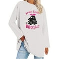 thumbnail image 1 of Pisexur Hauts à Ruban pour Femmes Mode Manches Longues Col Rond Chandails en Molleton Décontractés Sensibilisation au Cancer du Sein Pull Tops Chandails en Molleton Graphiques Inspirants T-Shirts Tops d'Automne pour Femmes, 1 of 5