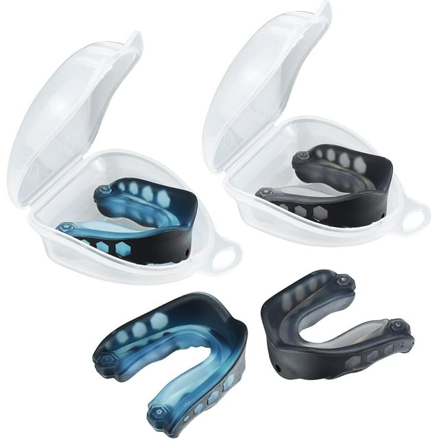 FrostHike 2 Pcs Protège-Dents Bouclier Gingival pour Adulte Protection de la Mâchoire Protège-Dents de Sport Double