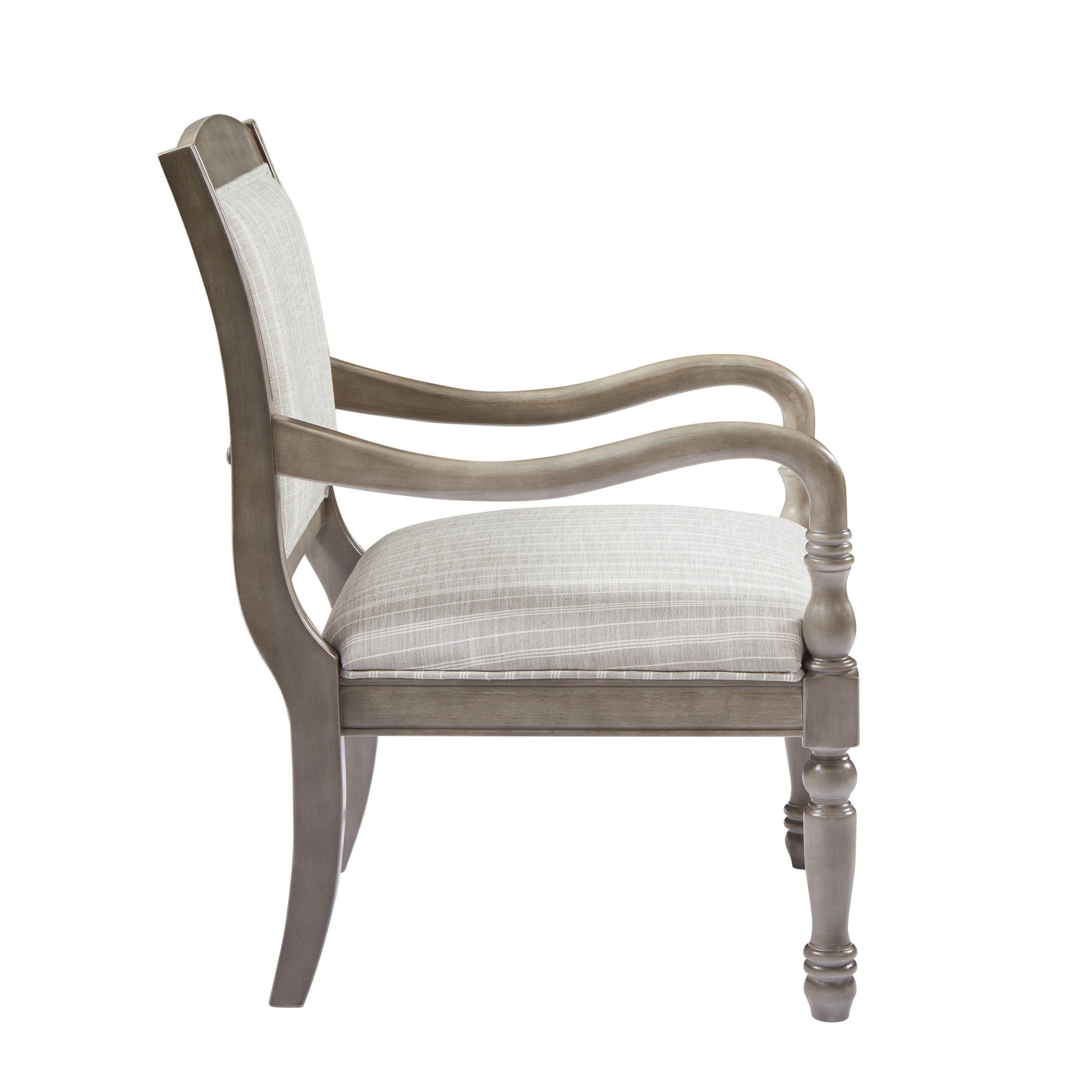 Noble House Jesse 28.5" Vintage Linen Upholstered Accent Chair, Durable Armchair for Living Room, Bedroom, Gray
