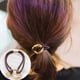 thumbnail image 5 of 2 uds., banda de Metal chapada en oro a la moda, coleta, lazo para el cabello, brazalete elástico, cuerda para el cabello, anillo para el cabello, banda de goma y metal, 5 of 5
