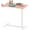 Small, variant on Medical Adjustable Overbed Bedside Table with Hidden Casters, Pneumatic Mobile Laptop Computer Standing Desk Cart with Tray, Hospital and Home Use(27.6" W x 15.7" D, Maple)