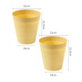 thumbnail image 1 of Oleegame 2PC Trashcans For Bedroom Round Plastic Small Trash Can Wastebasket 6L Garbage Container Bin Yellow, 1 of 2