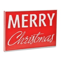 Contemporary Home Living 18.5" Red and White "MERRY Christmas" Wall Sign