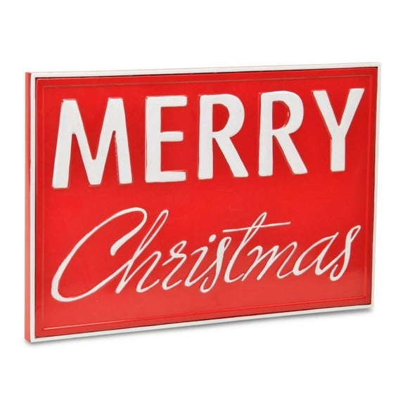 Contemporary Home Living 18.5" Red and White "MERRY Christmas" Wall Sign