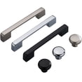 thumbnail image 2 of Accesorios de hardware de aleación de zinc para gabinetes de cocina, manija negra americana para cajones, manijas para puertas de armarios y cajones, 2 of 2