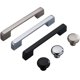 thumbnail image 1 of Accesorios de hardware de aleación de zinc para gabinetes de cocina, manija negra americana para cajones, manijas para puertas de armarios y cajones, 1 of 1