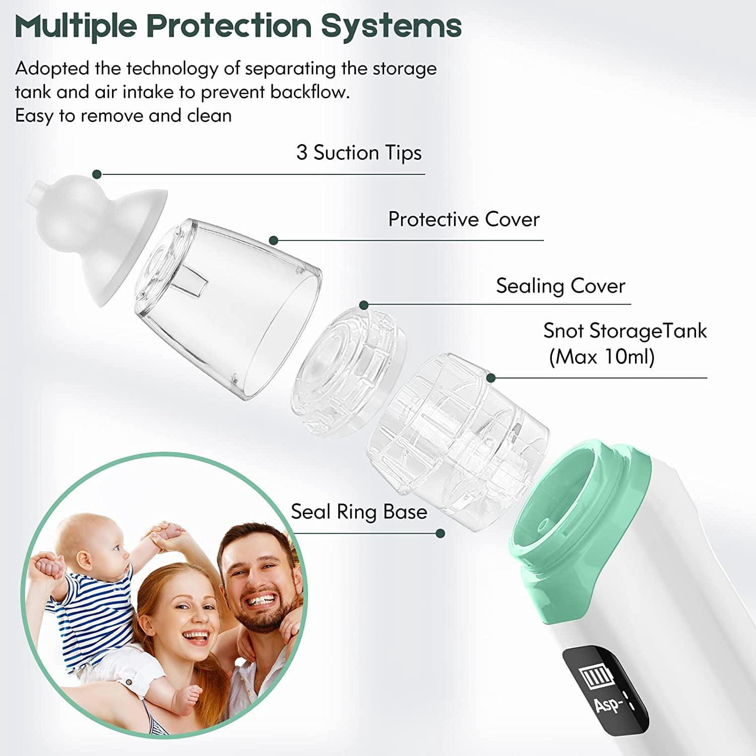 Nasal Aspirator for Baby, Baby Nose Sucker, Booger Sucker for Babies Toddlers Infants Newborns Kids,Automatic Mucus Nose Cleaner Machine